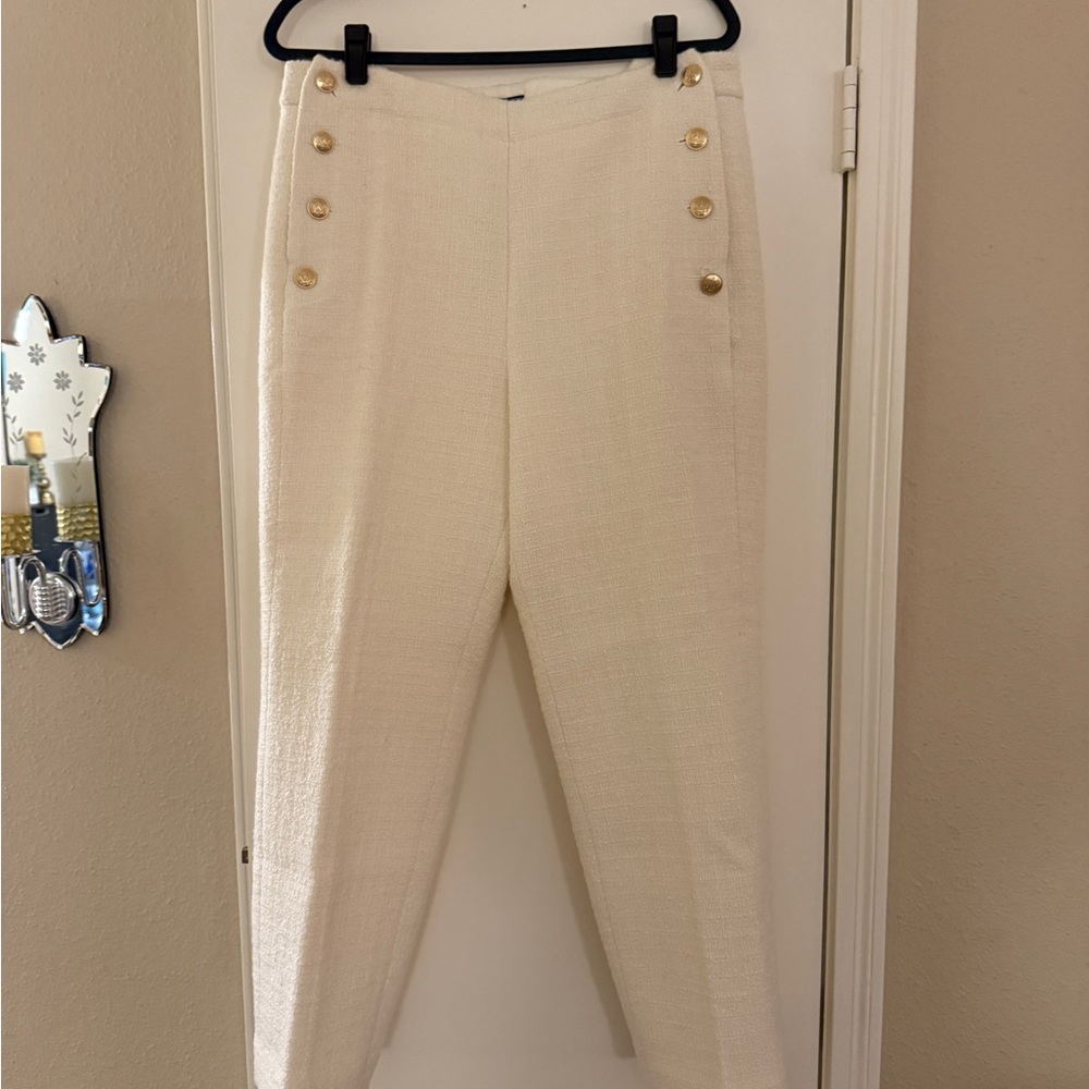 J. Crew Cream Textured Garment